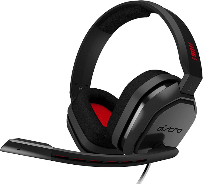Игровая гарнитура ASTRO A10 проводная, черная/красная, 3.5мм, совместимая с Xbox, PS5, ПК, наушники  Киев - изображение 1