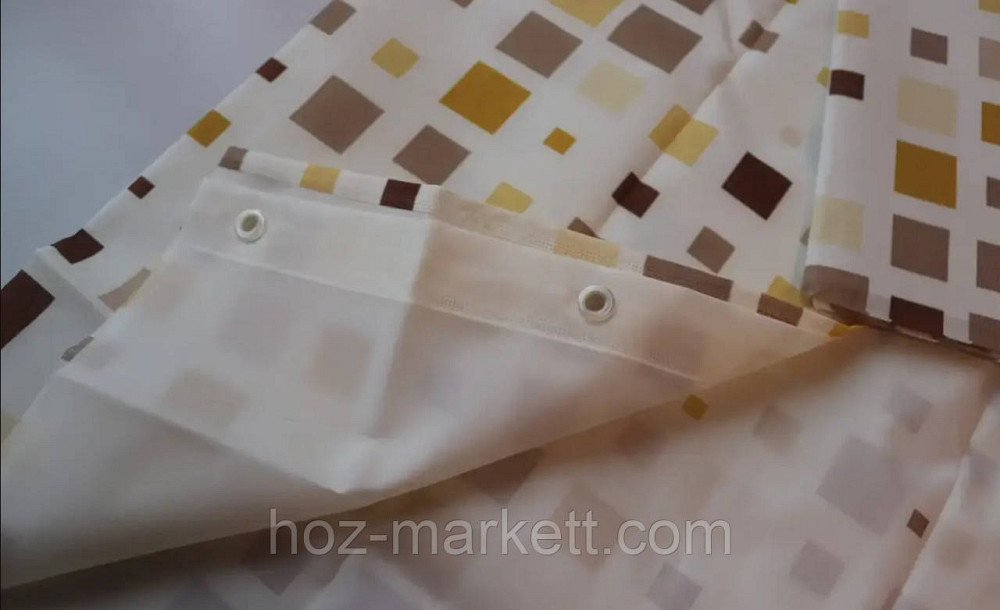 Штора у ванну тканинна Міранда Efes180 х 200 см бежева Харків - фото 2