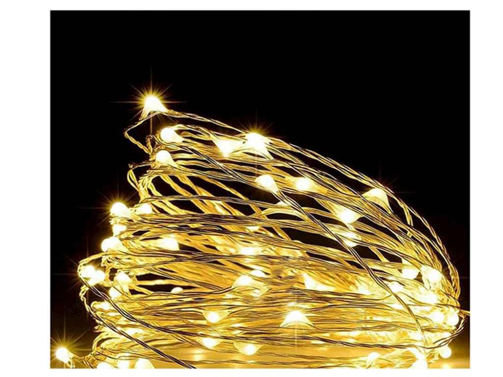 Электрогирлянда РОСА 100 LED, 220В, 10м, теплый белый 1901-07 ТМ КИТАЙ Киев - изображение 1