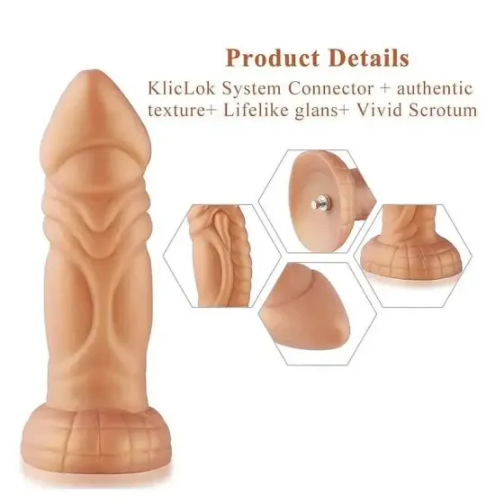 Силіконовий дилдо Hismith Slightly Curved Silicone Dildo Monster Series Львів