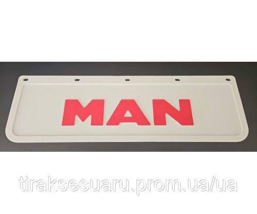 Брызговик белый MAN рельефная надпись перед (650х220) Брызговик белый передний МАН Луцк - изображение 1