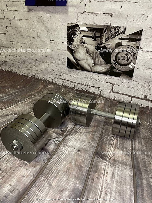 Набор 67 кг Штанга + Гантели металлические разборные 2 по 30 кг Гантели, гири, штанги и диски Киев - изображение 10