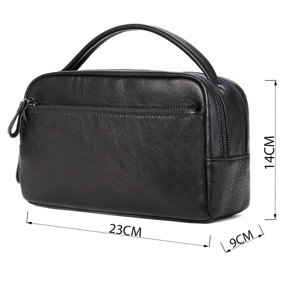 Барсетка мужская кожаная 20348 Vintage Черная Киев - изображение 3