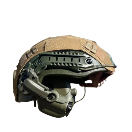 Тактичний комплект шолом Fast + кавер + навушники Earmor М31 + кріплення Чебурашка (Оливковий) M Київ