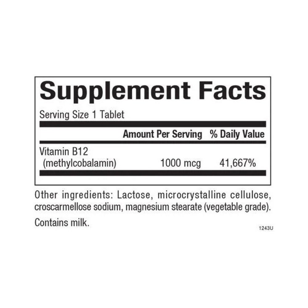 Витамин В12 (Метилкабаламин) Natural Factors B12 Methylcobalamin 1000 mcg 90 таб Киев - изображение 2