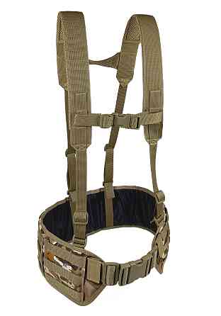 Тактичний пояс розвантажувальний РПС з кріпленнім MOLLE та плечовими лямками Multicam Arid степовий без підсумків Коломия