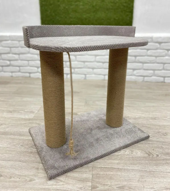 Когтеточка с большой лежанкой для кошек, когтеточка для котов 61×60×40 см Киев - изображение 5