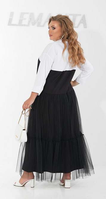 Стильне двоколірне плаття великого розміру (50) Київ - фото 5