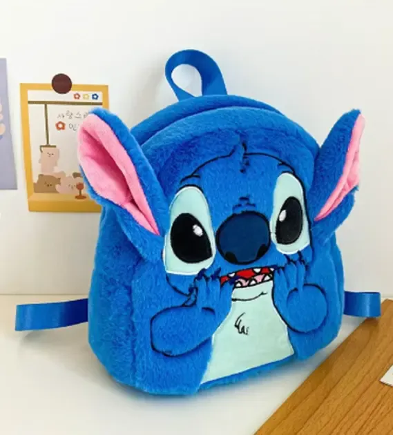 Плюшевый рюкзак Стич Disney Fairy Stitch мягкий детский рюкзак с ушками и мордочкой синий Коломыя - изображение 1