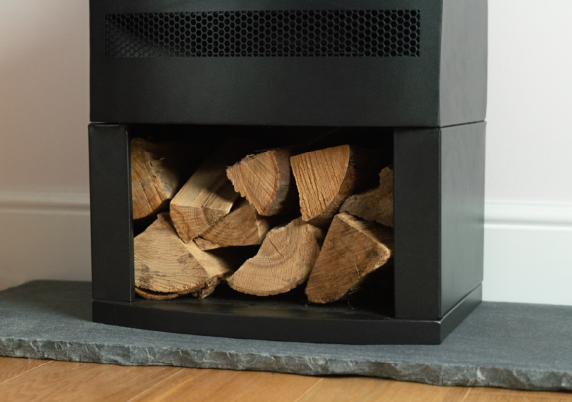 Електрокамін пічка British Fires BRAMSHAW з обігрівом, керамічними дровами та полицею Львів - фото 3