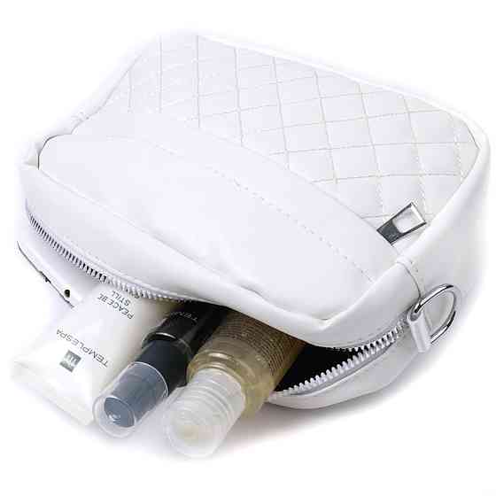 Елегантна жіноча сумка крос-боді з монетницею з екошкіри Білий (Vintage) Київ