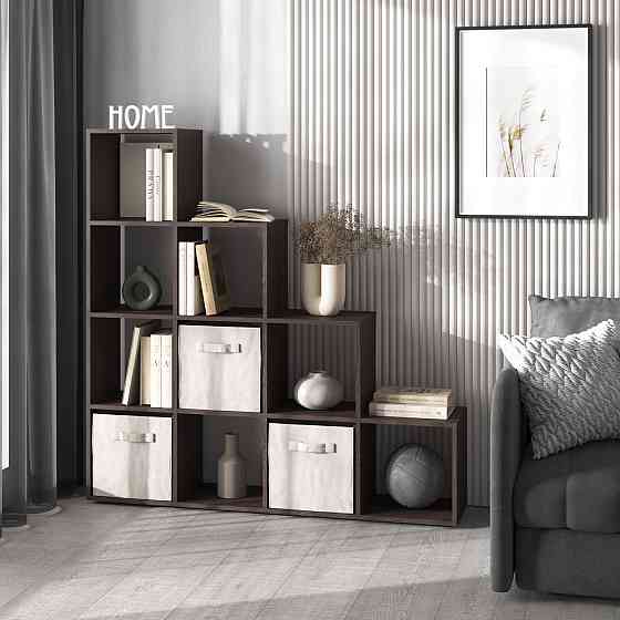 Стелаж VAYS M-40, книжкова полиця з 10 комірками, етажерка для дому, іграшок і декору, ЛДСП, 143×29×143 см Львів