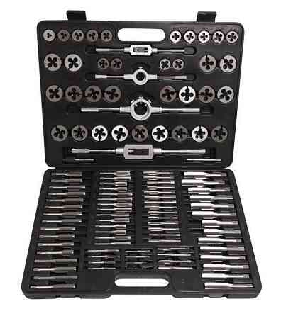 Набор метчиков и плашек110 предметов(2х0.4,3х0.5,4х0.7,5х0.8,6х0.75-1,8х0.75-1,25,9х0.75-1.25,10х0.75-1.5,11х0.75/1/1.25/1.5, Одесса