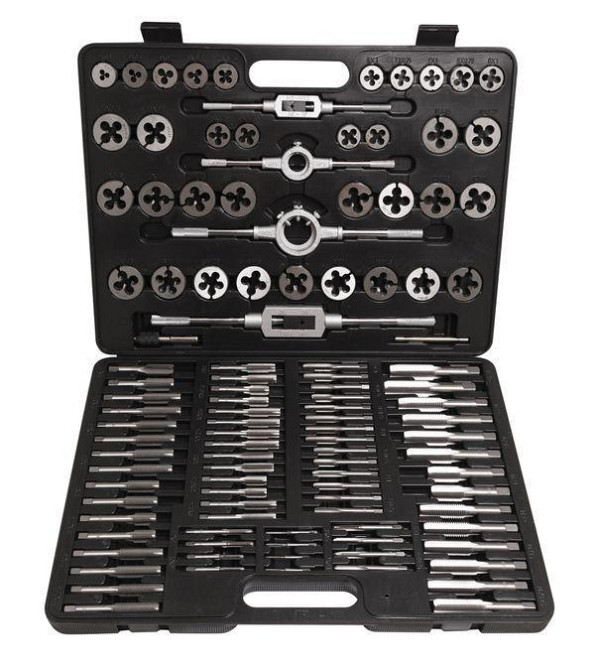 Набір метчік.і плашек110пр (2х0.4,3х0.5,4х0.7,5х0.8,6х0.75-1,8х0.75-1,25,9х0.75-1.25,10х0.75-1.5,11х Одеса - фото 1