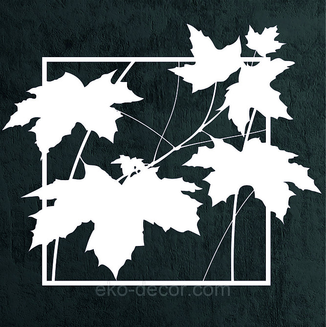 Декоративне настінне Панно «Листя» Декор на стіну 70*58 см, Білий Київ - фото 5