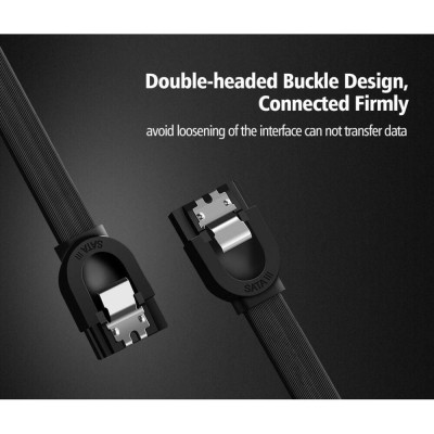 Кабель для передачі даних SATA 3 Data Cable 0.5m US217 Black Ugreen (30796) Вінниця - фото 6