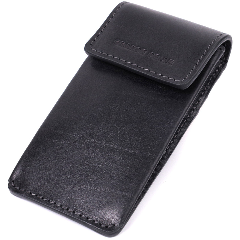 Ключниця футляр із натуральної шкіри GRANDE PELLE 22568 Чорний Київ - фото 1