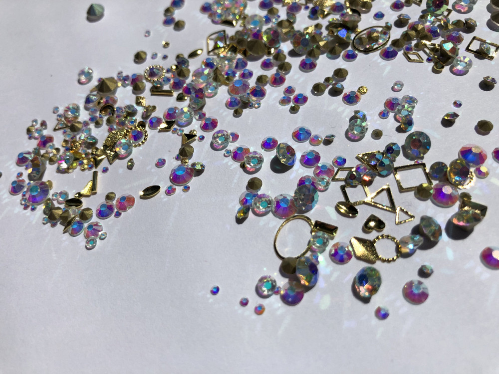 Стрази Swarovski мікс різні розміри та форми + формочки різних форм (1400 шт.) АВ — веселі. Київ - фото 9