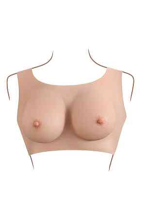 Накладні груди топ Gender X Undergarments Plate C-Cup бежеві, 28 см Sex Aura Київ