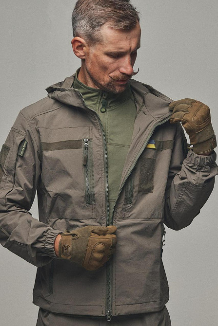 Чоловіча армійська мультикам демісезонна куртка 4Wstretch, військова демісезонна куртка Львів - фото 3