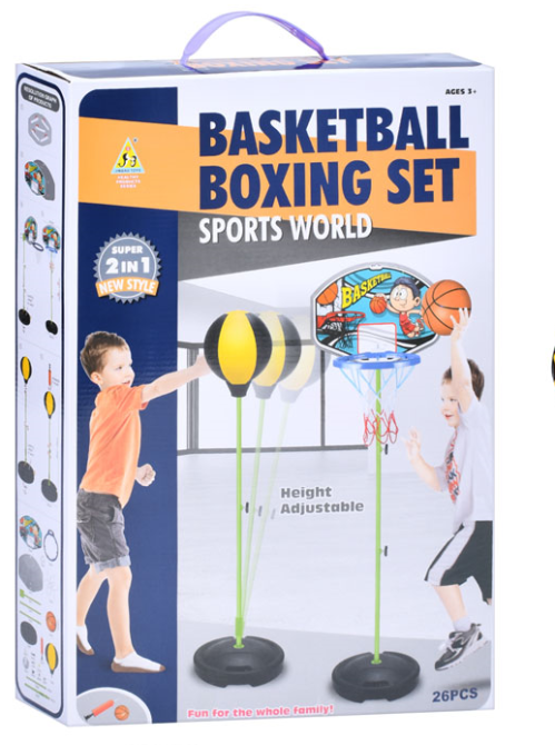 Набір для боксу + кільце баскетбольне 2в1 груша 110см/баскетбол 142см (MR 1258) Чернігів - фото 2