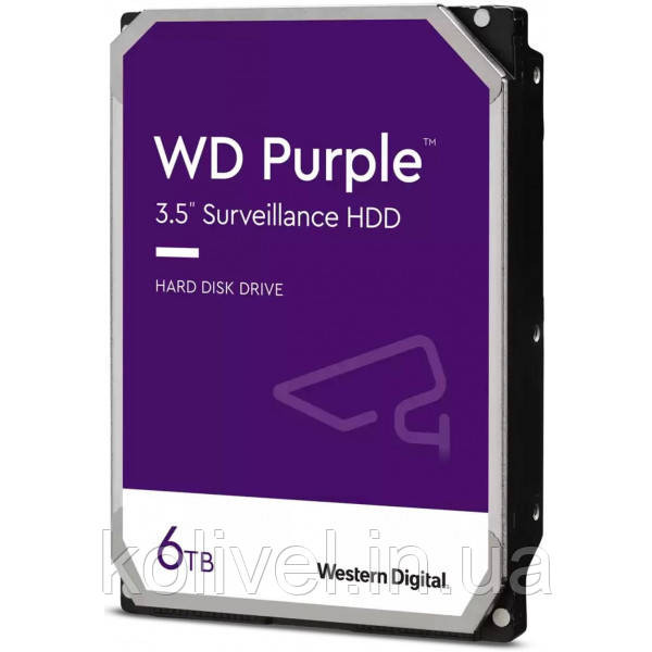 HDD 6Tb, WD Purple, 256M, 5400RPM ,SATA III (WD64PURZ) (WD64PURZ) Київ - фото 1