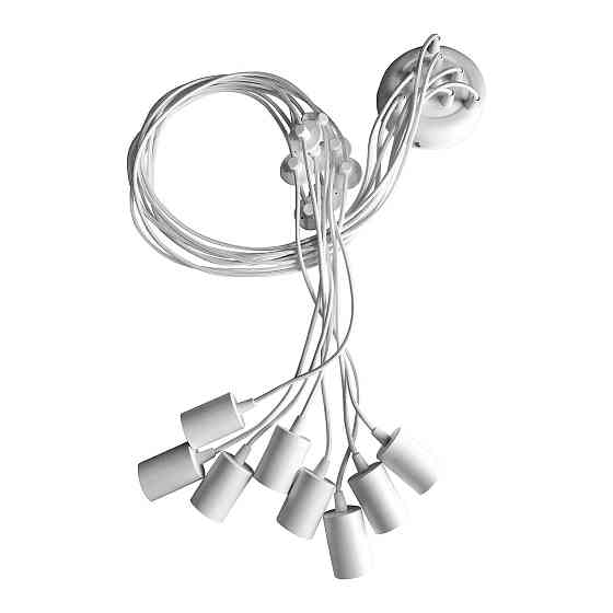 Подвесная люстра паук белая 8 ламп Е27 Spider NL 149-8W Одесса