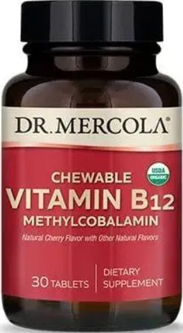 Вітамін В12 метилкобаламін Dr. Mercola Vitamin B12 1000 мкг, 30 жів таб вишня Київ - фото 1