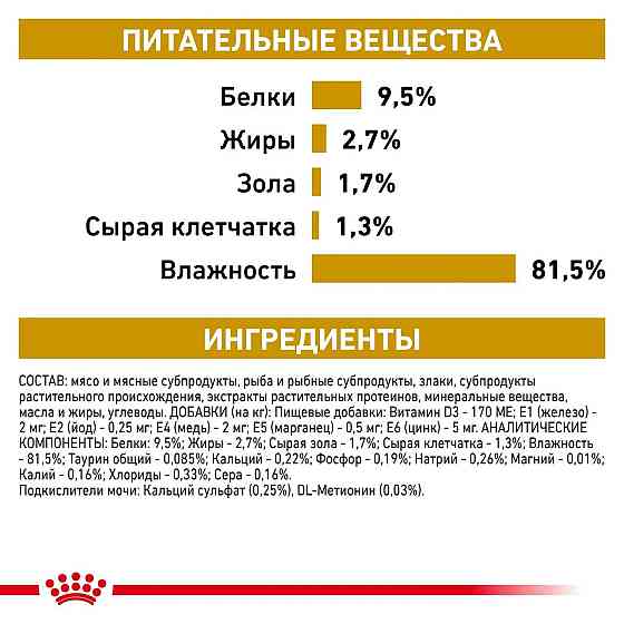 Royal Canin Urinary S/O Moderate Calorie (Роял Канін Уринарі СО) вологий корм для кішок для сечових шляхів 0.085 кг. х 12 шт. Запоріжжя