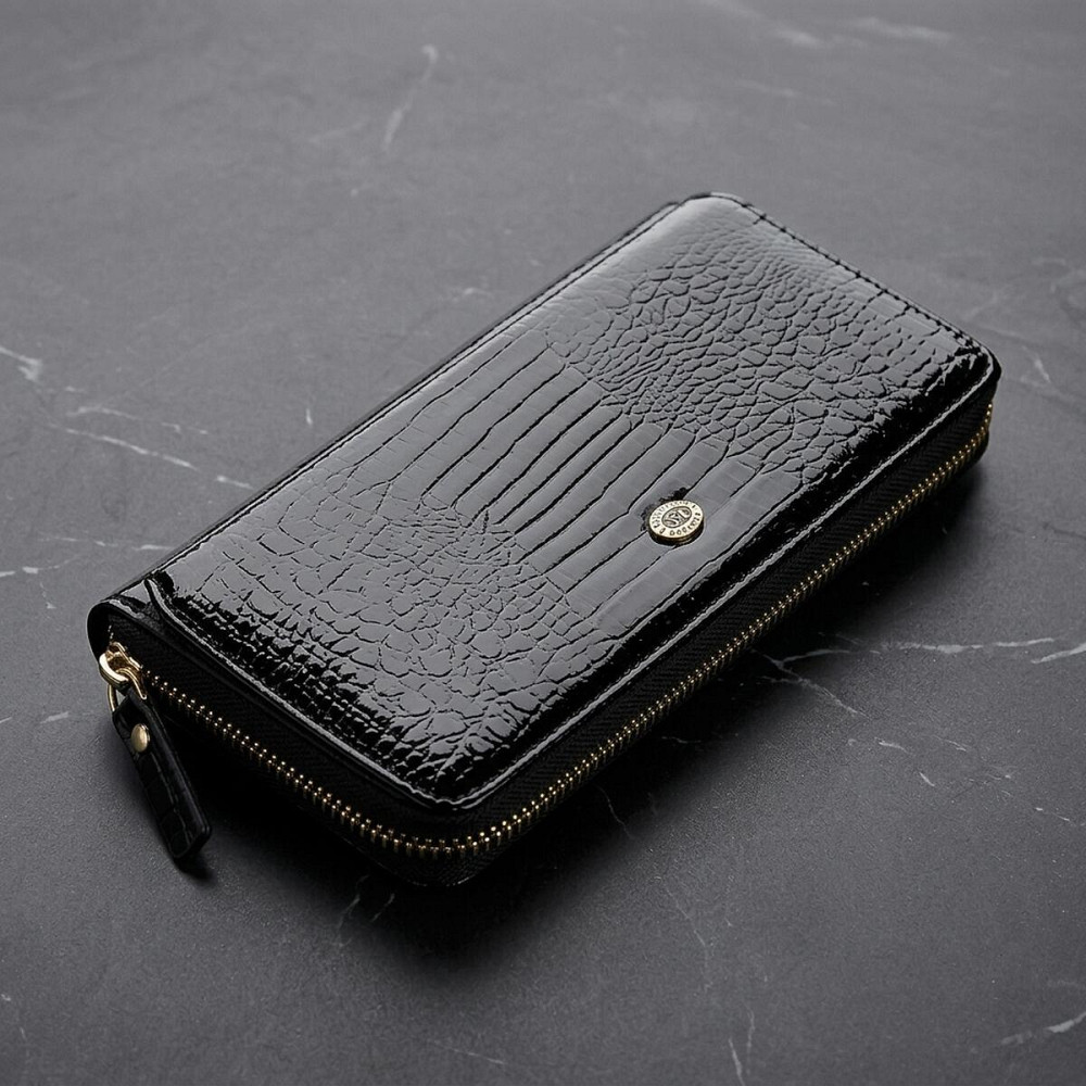 Гаманець жіночий ST Leather 18437 (S7001A) натуральна шкіра Чорний Київ - фото 8