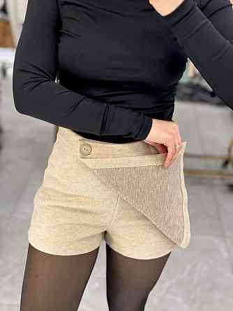 Женская стильная юбка-шорты турецкий кашемир-шерсть Беж, 44 Одесса