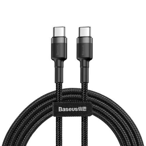 Кабель Baseus Cafule PD2.0 60W flash charging USB cableType-C-Type-C 2M, колір сіро-чорний CATKLF-HG1 Одеса