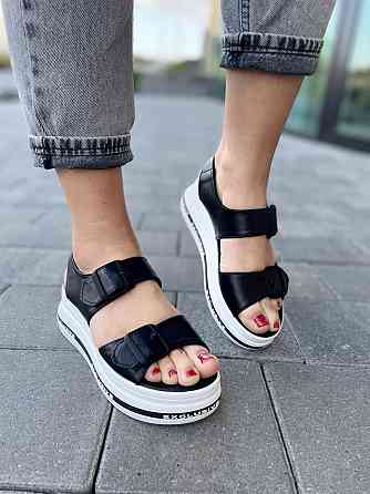 teona Босоніжки жіночі TEONA 134 чорні (літо, шкіра натуральна) (4098) 39 Коломия