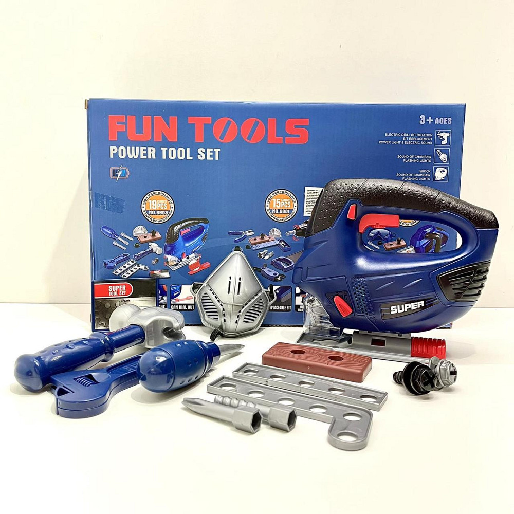 Набір інструментів електролобзик та 19 предметів Синій Вид 2 (6801-2-3) Чернігів - фото 9