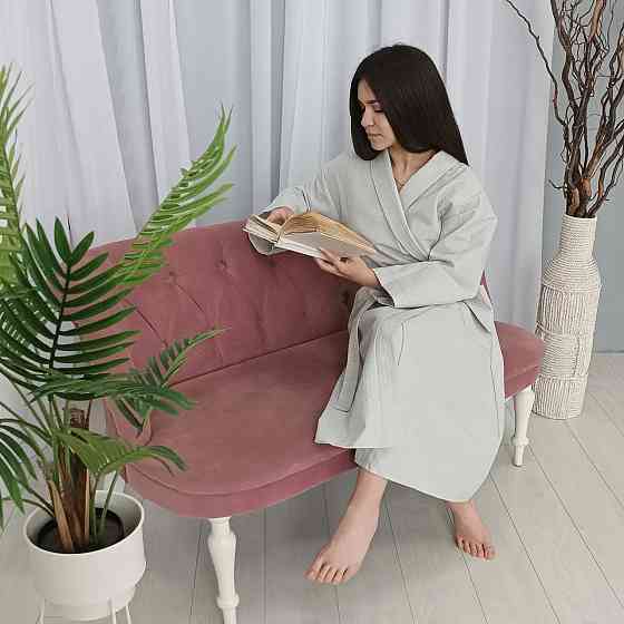 Вафельный женский халат Кимоно YouStar 100% хлопок размер M (48-50) 200 г/м2 (Серый) Сумы