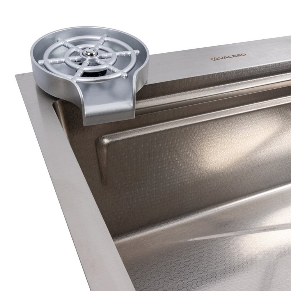 VALESO Мийка кухонна сатин Valeso Handmade "Водоспад" (ДЕКОР) 75х45B Киев - изображение 6