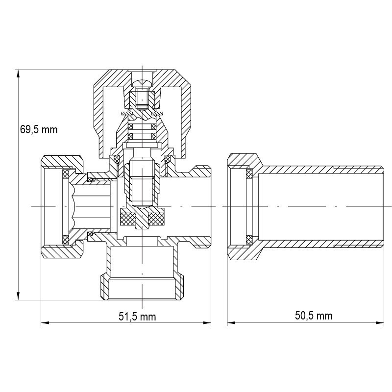 Кран триходовий 3/4x3/4x3/4 Koer KR.521 (KR0148)   ( 22295 ) Харків - фото 2