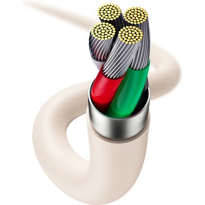 Дата кабель USB 2.0 AM to Lightning 2.0m 2.4A pink Baseus (CAGD000104) Вінниця - фото 4