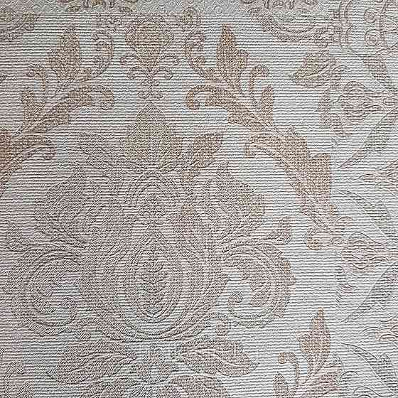 Шпалери метрові вінілові на флізелін Yuanlong Samsara східний стиль під килим бежеві срібло на білому 3д Київ