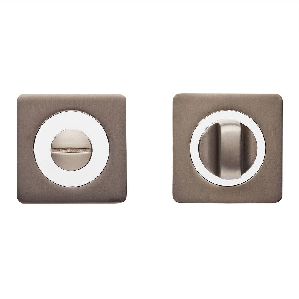 Сантехнічний фіксатор Gavrohe A1-WC MBN/CP (накладка на двері санвузла з поворотником) графіт/хром Київ - фото 1