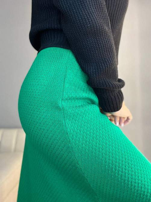 Спідниця жіноча My fashion 2024402 трапеція косичка довга one size, зелений, one size Київ - фото 20