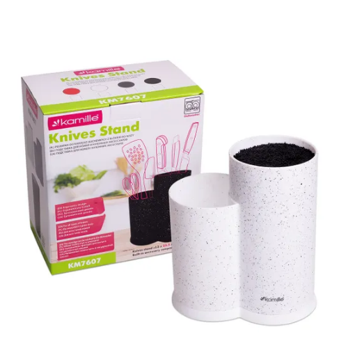 Підставка для ножів 22см (чорн.мармур,білий мармур,сiрий мармур) 7607 KAMILLE Житомир - фото 3