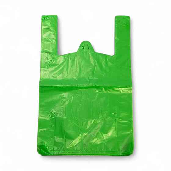 Пакеты майка Зеленый 29/7×46 Золотое Сечение 250шт Харьков