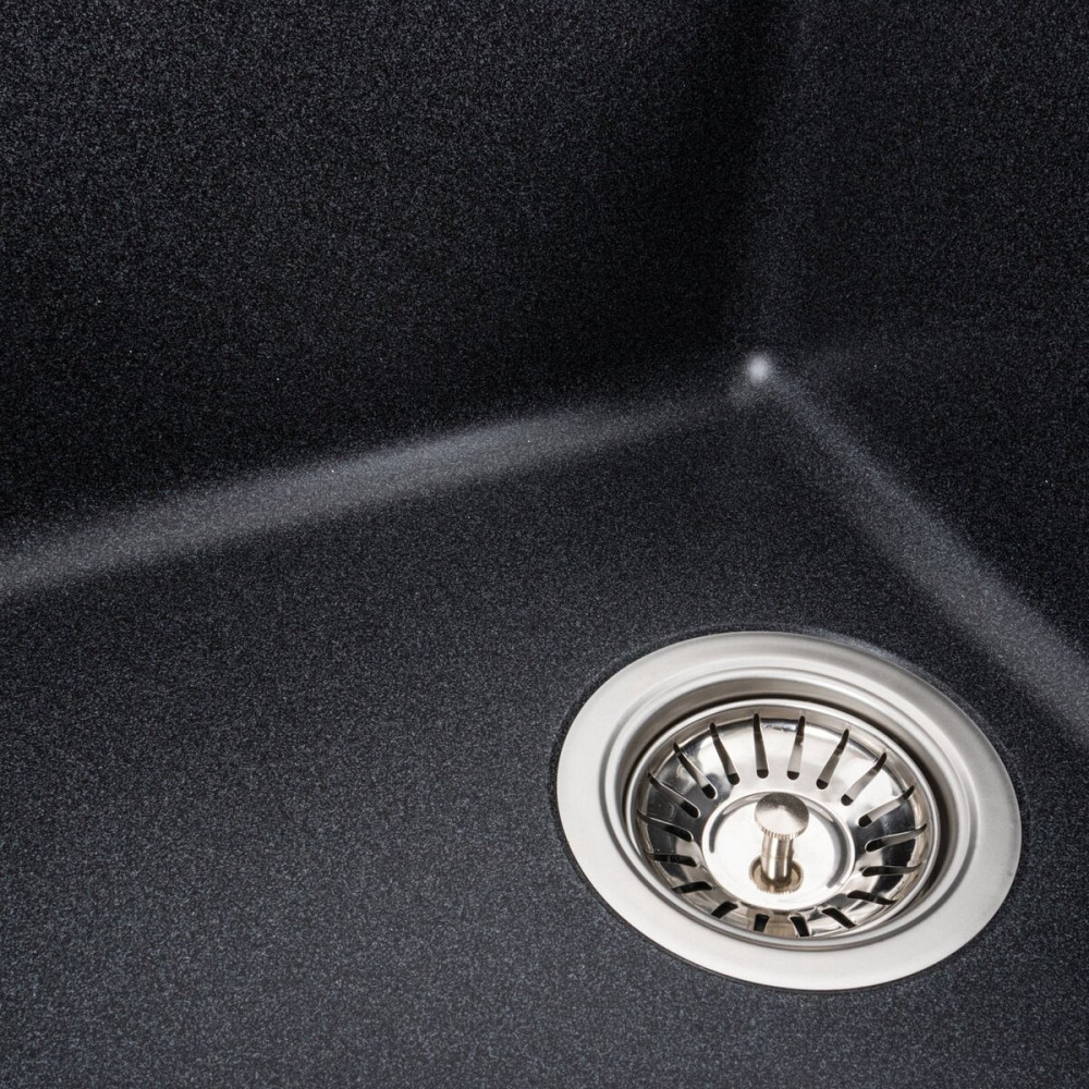 Гранітна мийка для кухні VALESO LIANA 6243 матова Карбон Коломыя - изображение 6