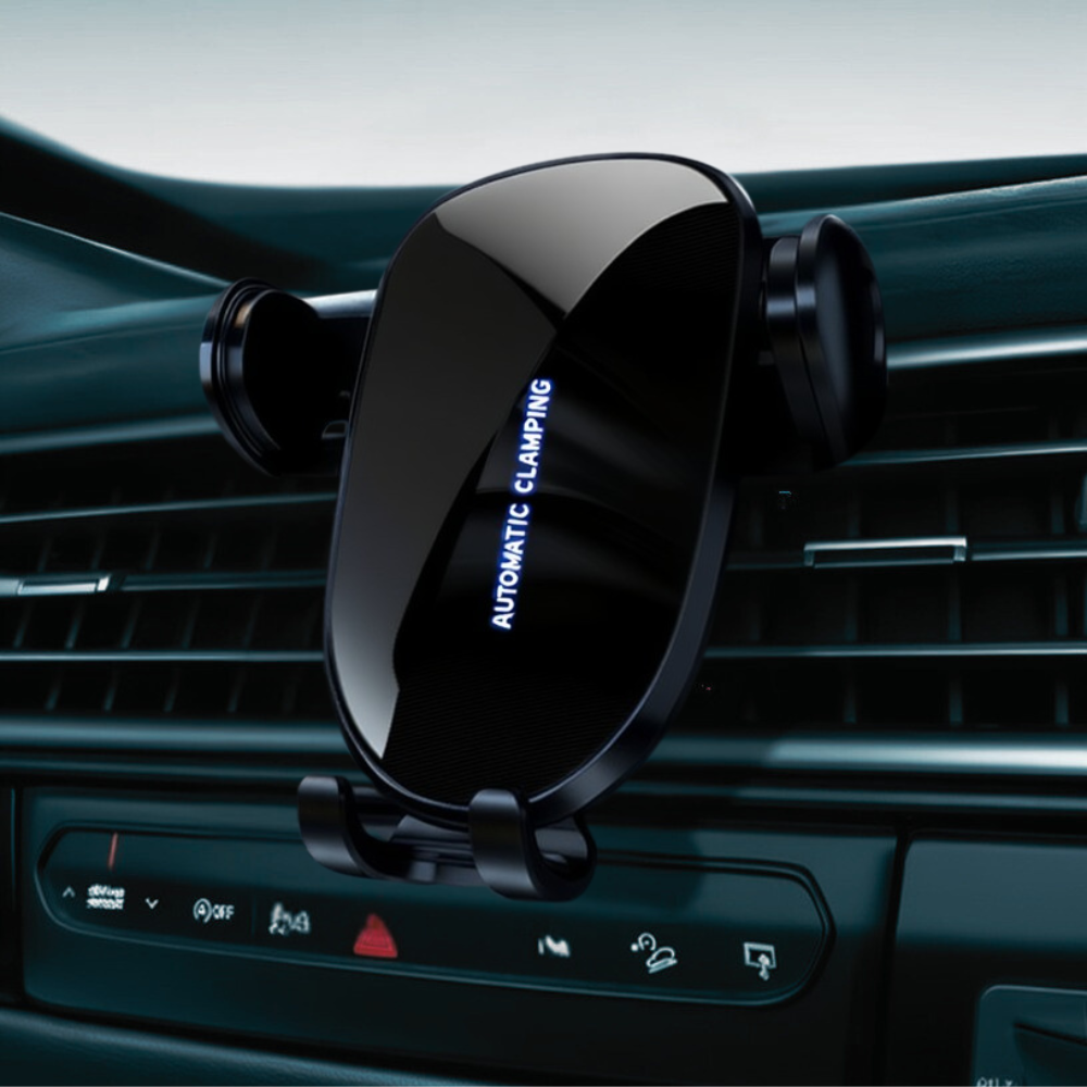 Держатель для телефона,автомобильный ,с механической фиксацией смартфона, на дефлектор в машину,черный Каменец-Подольский - изображение 1