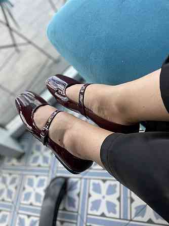 Балетки жіночі SEE SEVEN бордові шкіра лакована 37-41р. (5477) Коломия