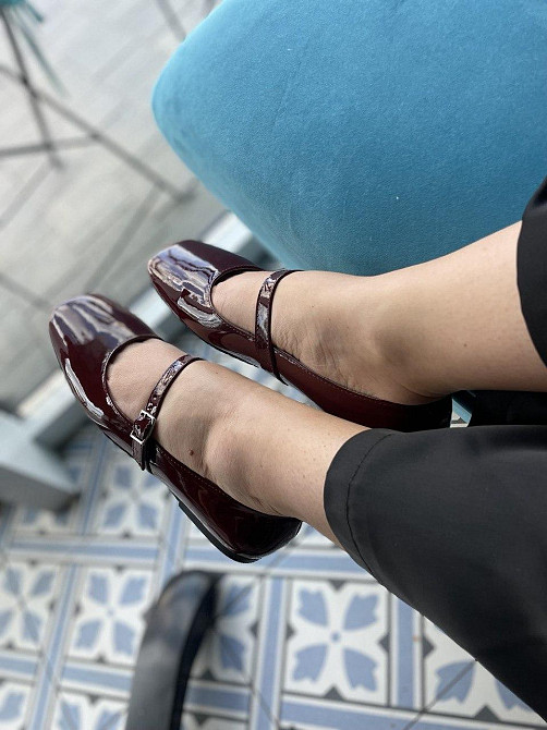 Балетки жіночі SEE SEVEN бордові шкіра лакована 37-41р. (5477) Коломия - фото 6