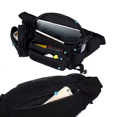 Тактическая сумка бананка на пояс (Черная) Винница - изображение 4