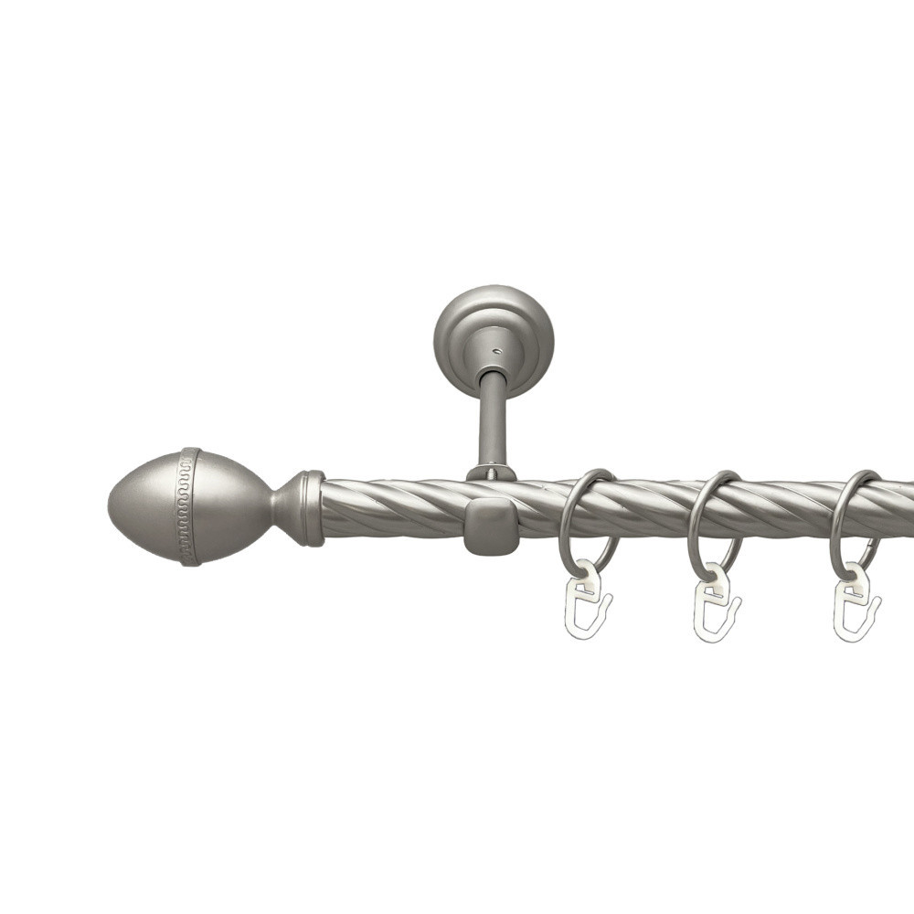 Карниз Orvit Фарже металевий однорядний відкритий скручена труба кільце металеве Сатин 19 мм 240 см (00-00023052) Львів - фото 1