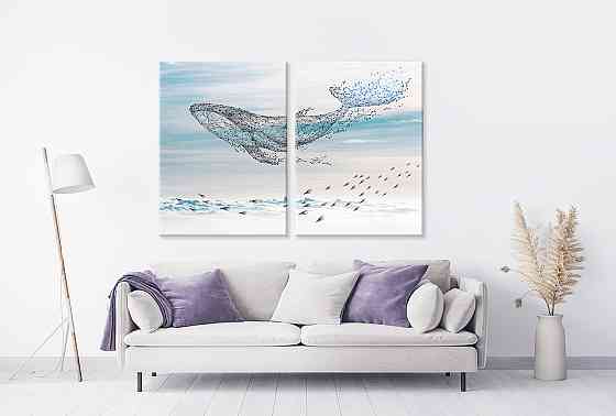 Модульна картина у вітальню/ спальню Кит TLV-2_136 90x132 см Київ